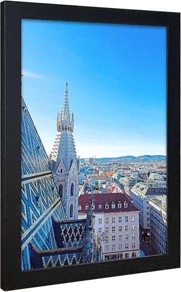 2Pcs Kagyuan 12x18 Photo Frames Black Solid Wood Poster Large Picture Frames