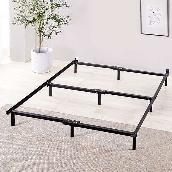 Zinus Queen Bed Frame - Compack 7 Inch Metal Bed Frame for Box Spring, 9 Legs Heavy-Duty Frame, Comp