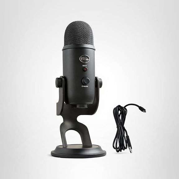 Logitech for Creators Blue Microphones Yeti USB Microphone (Blackout)
