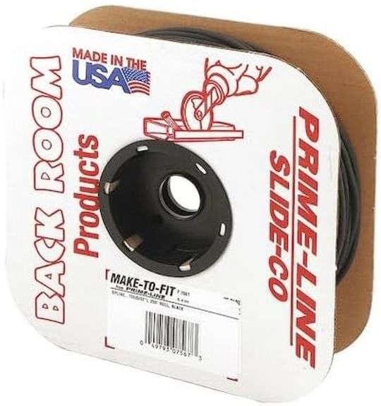 Prime-Line MP7567 Screen Retainer Spline, 0.155 In. (5/32 In.), Vinyl, Black in Color, 250 ft. (1 Ro