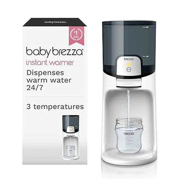 Baby Brezza Instant Baby Bottle Warmer - Fast Water Warmer Instantly Dispenses 24/7 in 3 Temperature