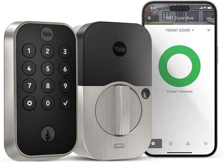 Yale Security Assure Lock 2 Deadbolt, Satin Nickel Keyed Smart Entry Door Lock