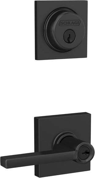 Schlage FB55N G LAT 622 COL Single Cylinder Deadbolt and Keyed Entry Latitude Lever