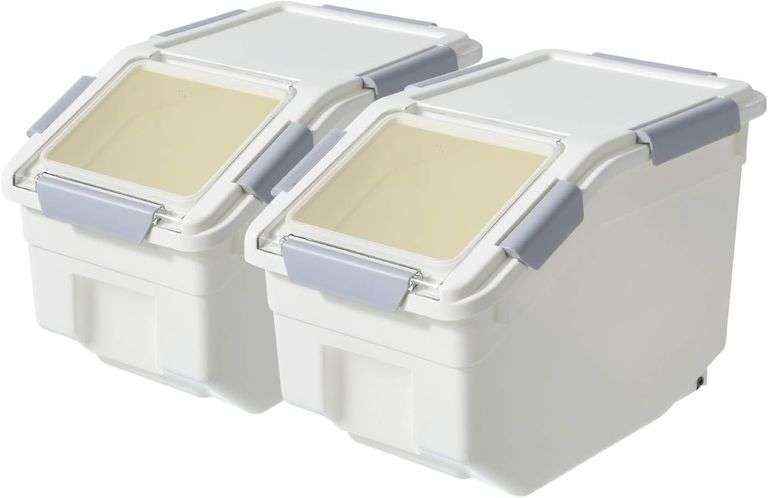 LISM 6 Pack Dog Food Storage Container with Scoop,Large Airtight Pet Dog Food Bin