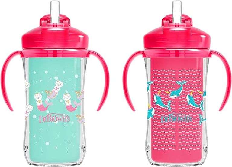 Dr. Brown's Milestones Insulated Sippy Cup with Straw and Handles