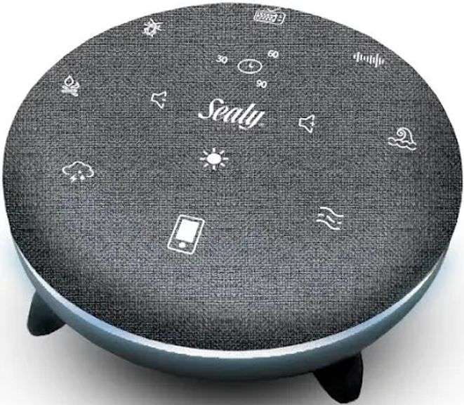 Sealy SL-HW-SN-102-GY Bluetooth Sound Speaker With Night Light, Gray