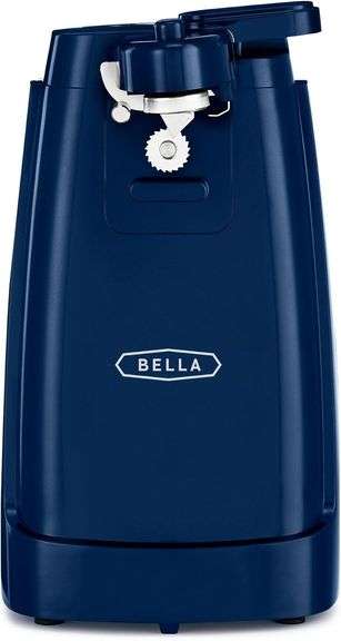 bella Electric Can Opener and Knife Sharpener, Multifunctional Bottle Opener with Removable Cutting 