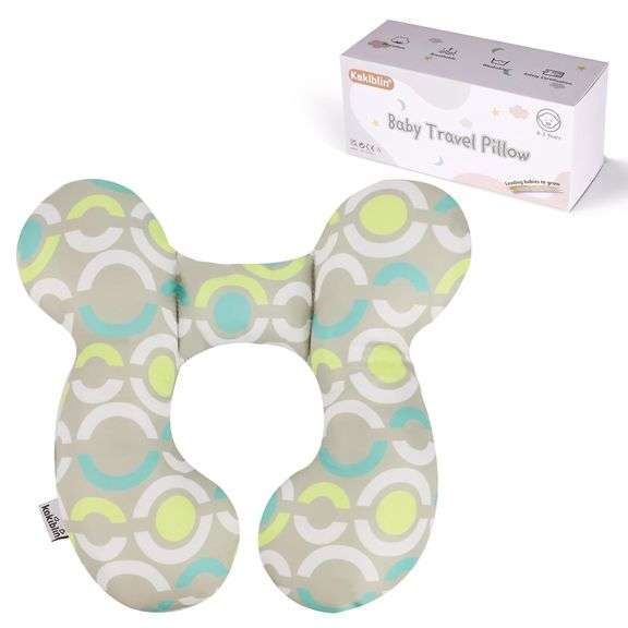 KAKIBLIN Baby Travel Pillow, Baby Neck Pillow Babies Head Support for Car Seat, Babies Neck Support 