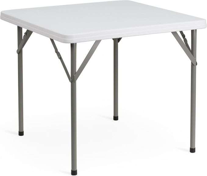 Flash Furniture Elon 2.85' Square All-Occasion Plastic Folding Event Table with Locking Legs, Foldin