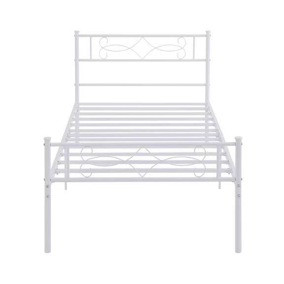 VECELO Modern Bed Frame Metal Platform Bed with Headboard & Footboard, Underbed Storage No Box Sprin