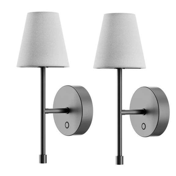 Globe Electric Wireless Rechargeable LED Integrated Wall Sconce (2 Pack)