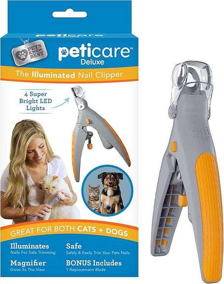 Allstar Innovations PetiCare LED Light Pet Nail Clipper- Great for Trimming Cats & Dogs Nails & Claw