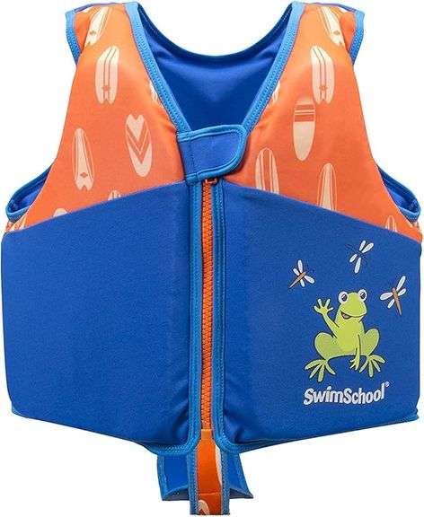 SwimSchool Kids Swim Trainer Vests for Toddlers Ages 2-6 – Boys/Girls – Multiple Colors/Styles – Lea