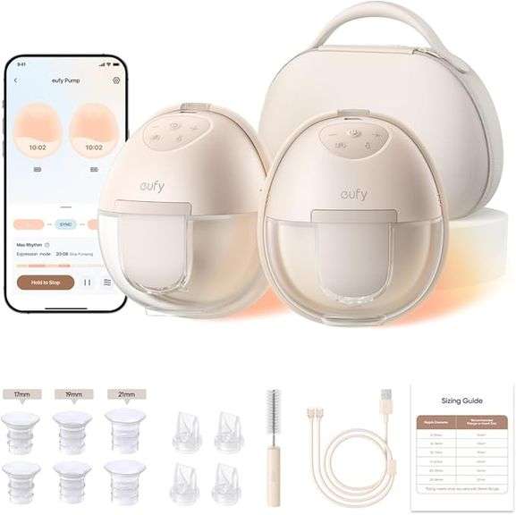 eufy Security Heated Wearable Breast Pump S1 Pro, Slim Hands-Free with Industry-Leading HeatFlow Tec