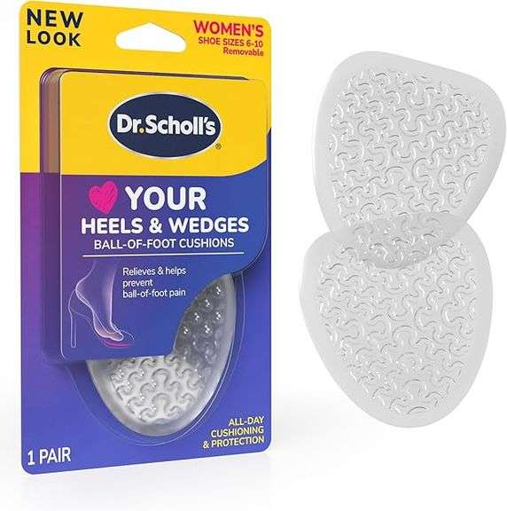 Dr. Scholl's Ball of Foot Cushions for High Heels (One Size) // Relieve and Prevent Ball of Foot Pai