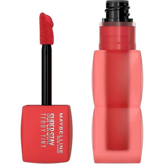 MAYBELLINE Super Stay Teddy Lip Tint, Long Lasting Matte Lipstick For Up To 12HR Wear, Coquettish, 1