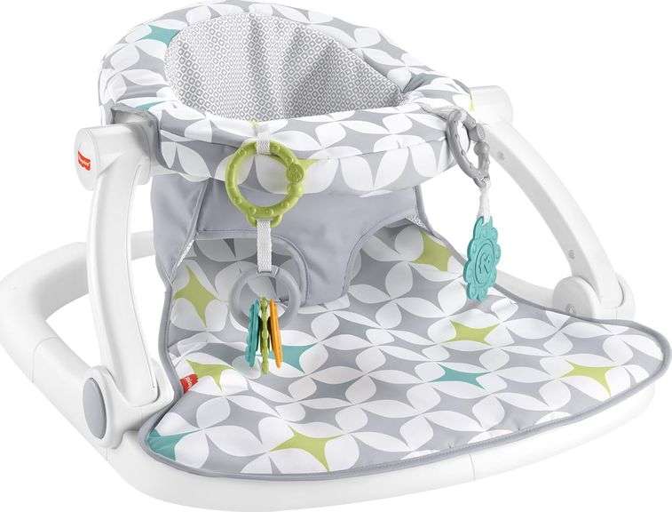 Fisher-Price Portable Baby Chair Sit-Me-Up Floor Seat With Developmental Toys & Machine Washable Sea
