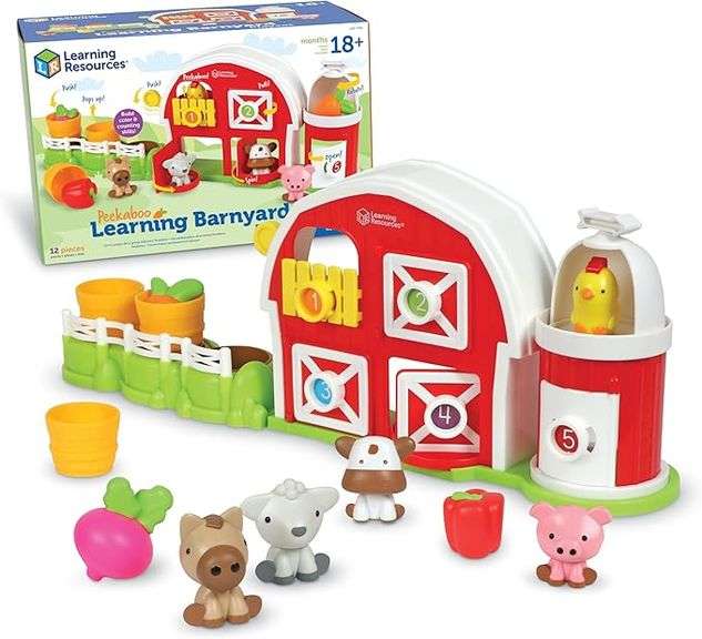 Learning Resources Peekaboo Learning Barnyard Playset, Toddler Learning Toys, Preschool Learning Act