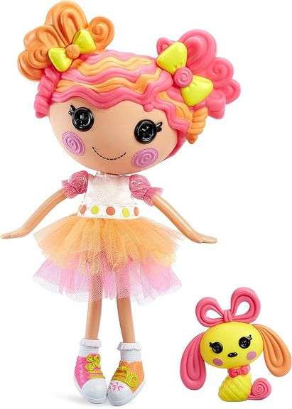Lalaloopsy Doll - Sweetie Candy Ribbon with Pet Puppy, 13" Taffy Candy-Inspired Doll