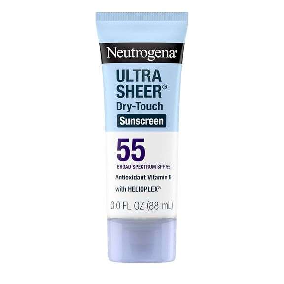 Neutrogena Ultra Sheer Dry-Touch Sunscreen For Face & Body, SPF 55 Broad Spectrum UVA/UVB Protection