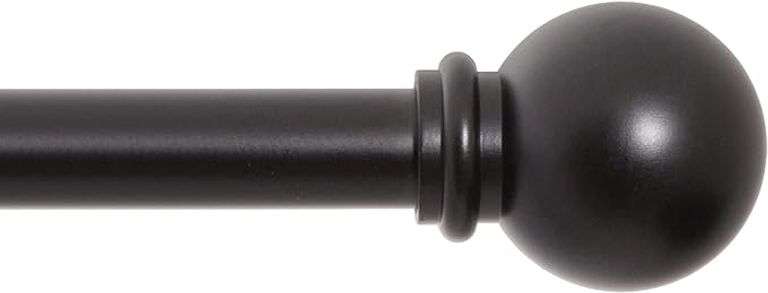 Kenney Chelsea Ball End Window Curtain Rod, Adjustable Curtain Rod for Windows 48 to 86 Inches, Exte