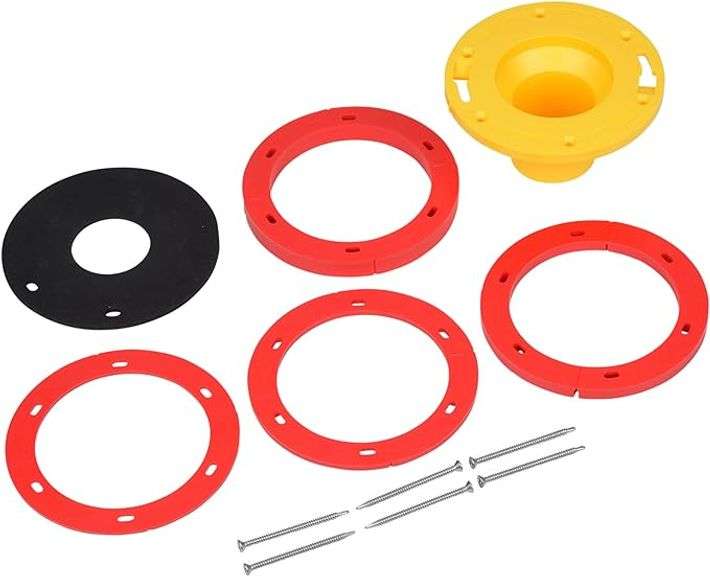 Oatey Toilet Flange Extender Kit 1/4- 1 5/8 in,Red and Yellow