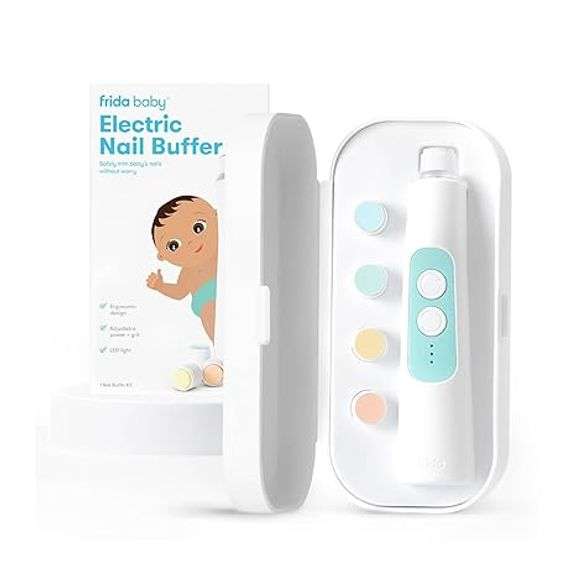 Frida Baby Electric Nail Buffer | Safe + Easy Baby Nail File, Baby Nail Clippers + Nail Trimmer Kit 