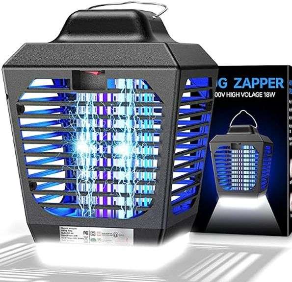 Bug Zapper Outdoor, Mosquito Zapper with LED Light, Fly Zapper Outdoor Indoor, Insect Zapper Electri