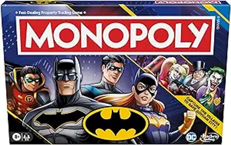 Monopoly Batman Edition Board Game, Monopoly Game for Batman Fans, Ages 8 and Up