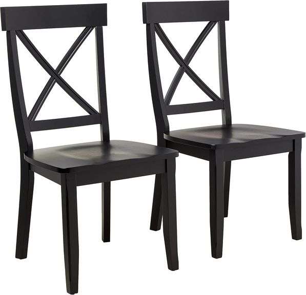 Homestyles Blair Black Dining Chairs, Set of 2