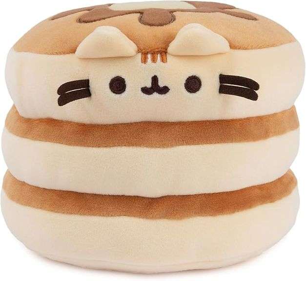 GUND Pusheen The Cat Pancake Squisheen Plush, Squishy Toy Stuffed Animal for Ages 8 and Up, Brown, 6