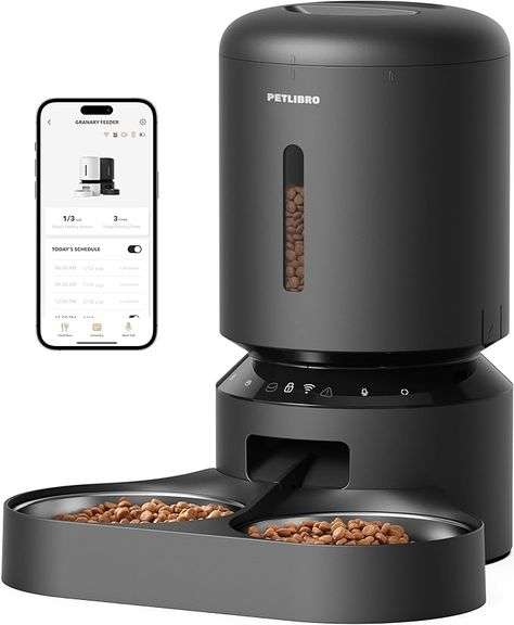 PETLIBRO Automatic Cat Feeder for 2 Cats, 5G&2.4G WiFi Pet Feeders, 5L Programmable Cat Food Dispens