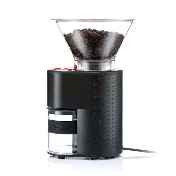 Bodum Bistro Black Plastic And Steel Electric Coffee Grinder