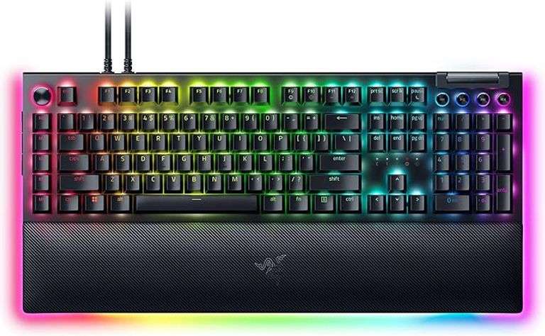 Razer BlackWidow V4 Pro Wired Mechanical Gaming Keyboard: Green Switches Tactile & Clicky - Doublesh