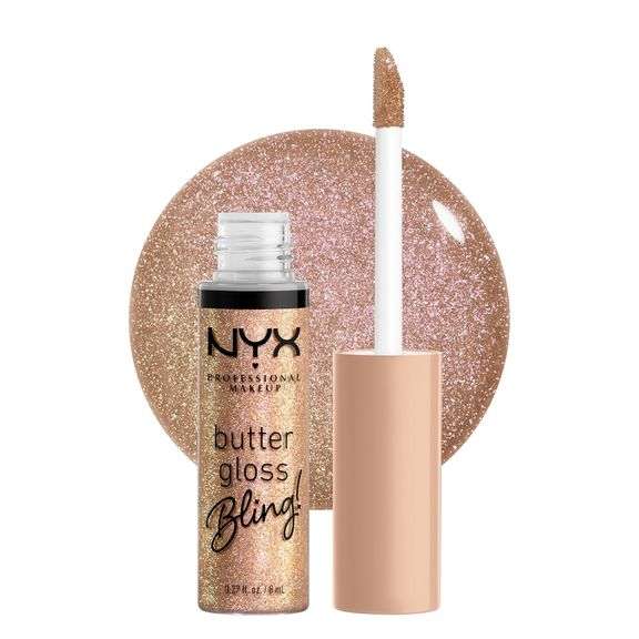 NYX PROFESSIONAL MAKEUP Butter Gloss Bling Lip Gloss, Non Sticky and Shiny Vegan Lip Makeup - Bring 