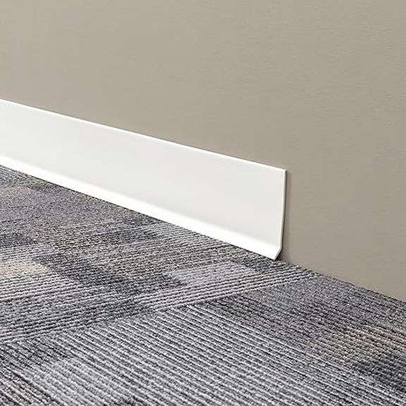 Mohawk Dry Back Vinyl Wall Base in White 4”W x 20’ L roll; one roll per Carton