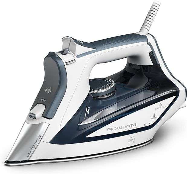 Rowenta Iron Steamer for Clothes, Focus Stainless Steel Soleplate, 400 Microsteam Holes, Powerful St