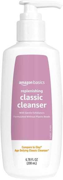 Amazon Basics Replenishing Cleanser Exfoliating Face Wash, Unscented, 6.78 fl oz (Pack of 1)