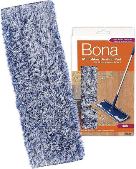 Bona Microfiber Dusting Pad for Multi-Surface Floors - Fits all Bona Mops - Attracts and Picks Up Du