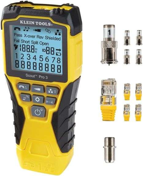 Klein Tools VDV501-851 Cable Tester Kit with Scout Pro 3 for Ethernet / Data, Coax / Video and Phone