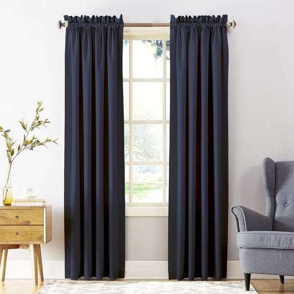 Sun Zero Barrow Energy Efficient Rod Pocket Curtain Panel Pair