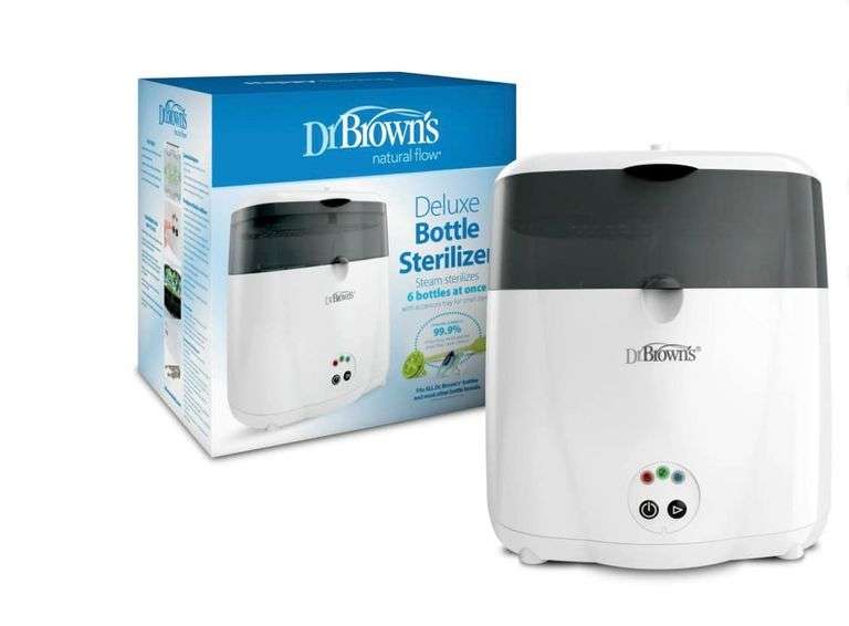 Dr. Brown's Deluxe Electric Sterilizer for Baby Bottles, Nipples, & Other Baby Essentials, BPA Free