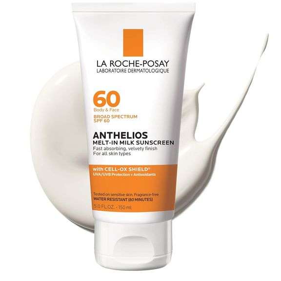 La Roche-Posay Anthelios Melt-In Milk Sunscreen SPF 60, Sunscreen For Body & Face, Broad Spectrum SP