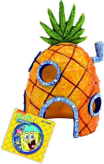Penn-Plax (SBR10EO Spongebob Squarepants Officially Licensed Aquarium Ornament – Spongebob’s Pineapp