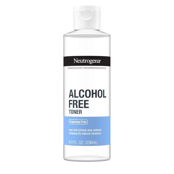 Neutrogena Alcohol-Free Gentle Daily Facial Toner, Fragrance-Free to Tone & Refresh Skin, Gently Rem