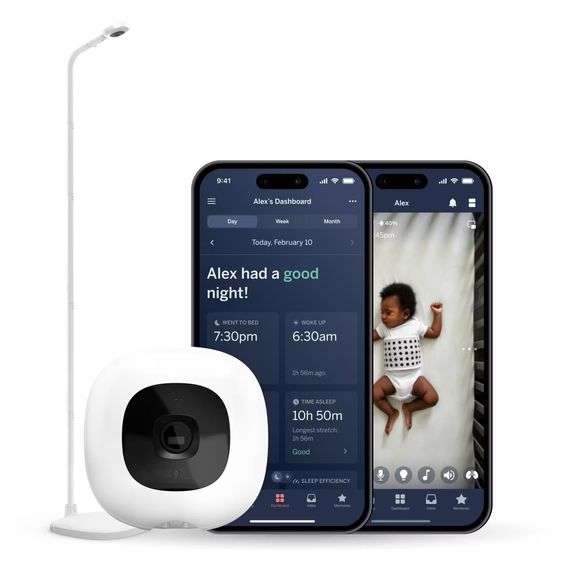 Nanit Pro Smart Baby Monitor & Floor Stand - White