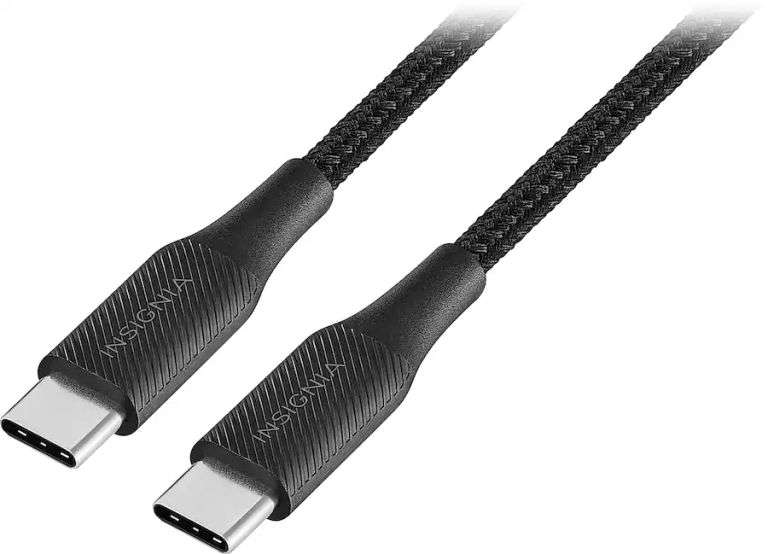 Insignia™ - 6' USB-C to USB-C Charge-and-Sync Cable - Charcoal