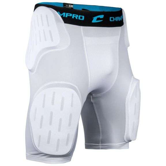 White Adult 3XL Champro Formation 5-Pad Protective Girdle - Sports Gear