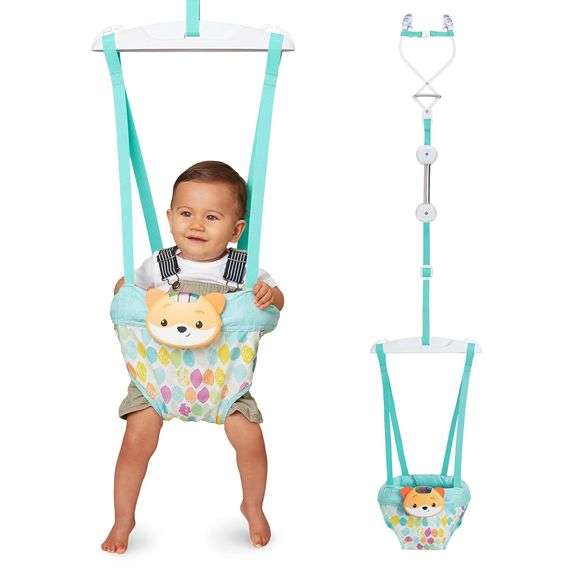 Infantino 2-in-1 Music & Lights Doorway Jumper - Engaging Activity Jumper with Motion-Activated Soun