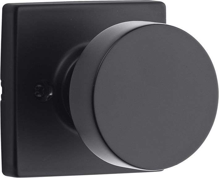 Kwikset Pismo Dummy Door Knob, Single Sided Handle for Closets, French Double Doors